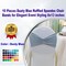 10 Pieces Dusty Blue Ruffled Spandex Chair Bands for Elegant Event Styling 8x13 inches